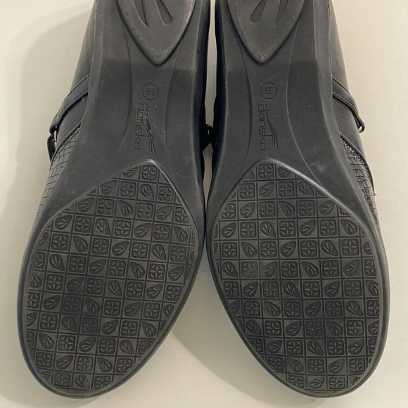 Dansko Nanette Black Leather Croc Print Mary Jane Flats Shoes Women's 39 US 8.5 - Picture 16 of 16